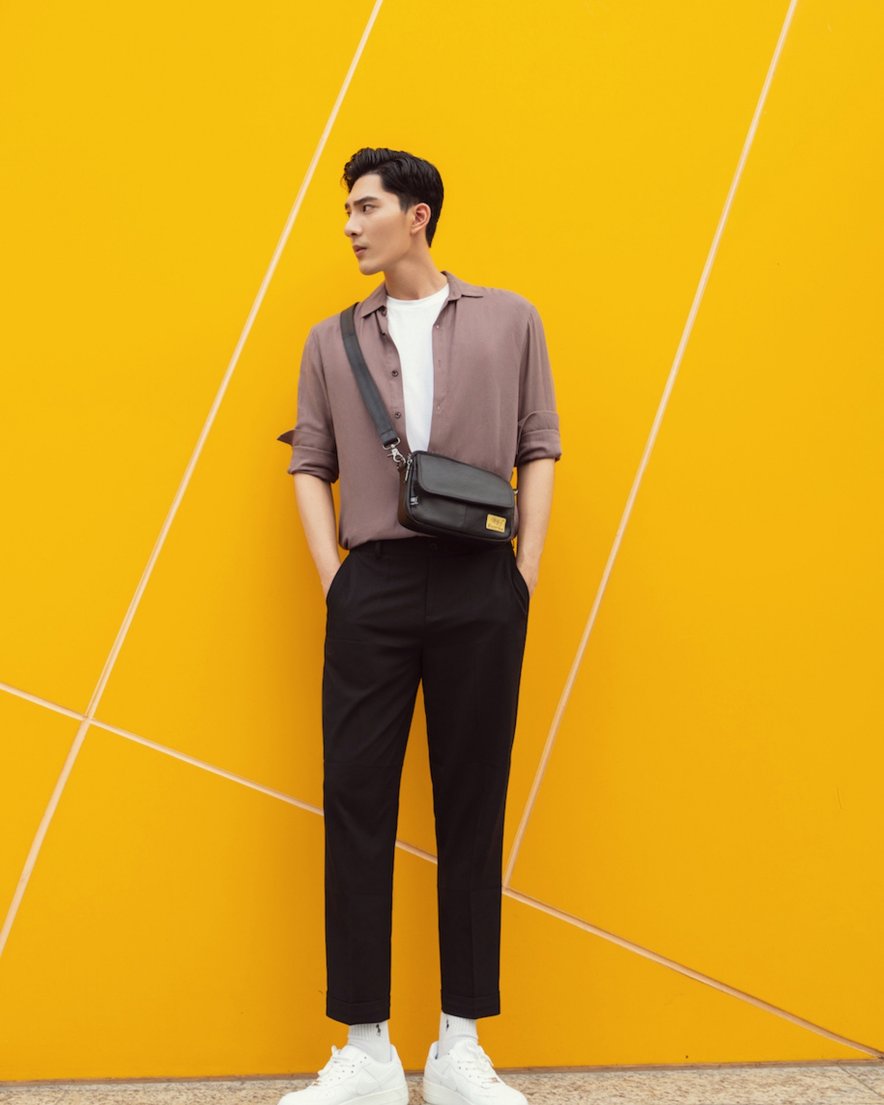 Túi đeo chéo da Dore Three-Box | MS3623