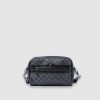 Túi đeo chéo Damier phối da - MS5707