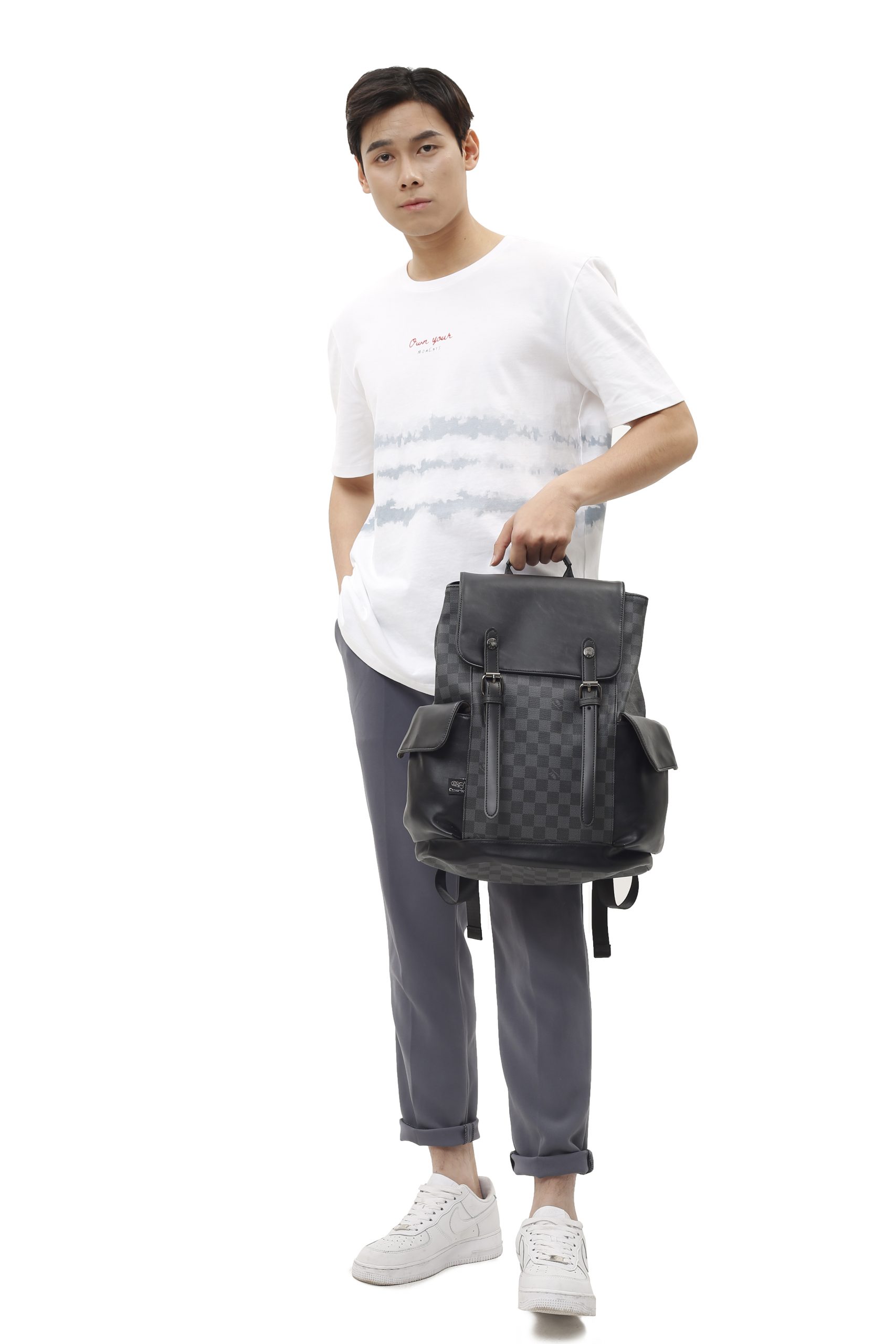 Ba lo da Unisex Three Box hoa tiet Damier Graphite Damier Brown 2021 BL8053 2 scaled